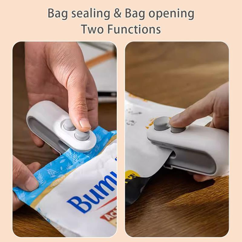 2 in 1Heat USB Rechargeable Bag Selaer,Snack Mini Snack Bag Sealing Machine,Plastic Electric Bag Sealers,Keep Food Fresh,Portable Sealer Picnics.