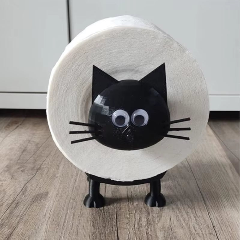 1/3PCS Upgraded Black Sheep Roll Paper Rack Cute Cartoon Animal Cat Cow Roll Paper Rack Bedroom Bathroom Storage Rack Ornaments