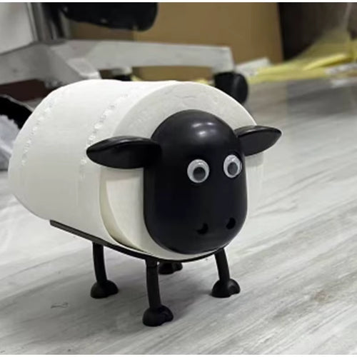 1/3PCS Upgraded Black Sheep Roll Paper Rack Cute Cartoon Animal Cat Cow Roll Paper Rack Bedroom Bathroom Storage Rack Ornaments