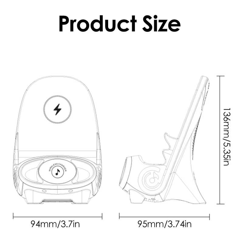 Chair Wireless Phone Holder Fast Charging Desktop Cellphone Bracket Multifunctional Mobile Phone Table Stand Mount for Iphone