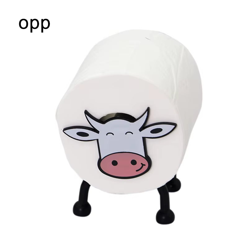 1/3PCS Upgraded Black Sheep Roll Paper Rack Cute Cartoon Animal Cat Cow Roll Paper Rack Bedroom Bathroom Storage Rack Ornaments