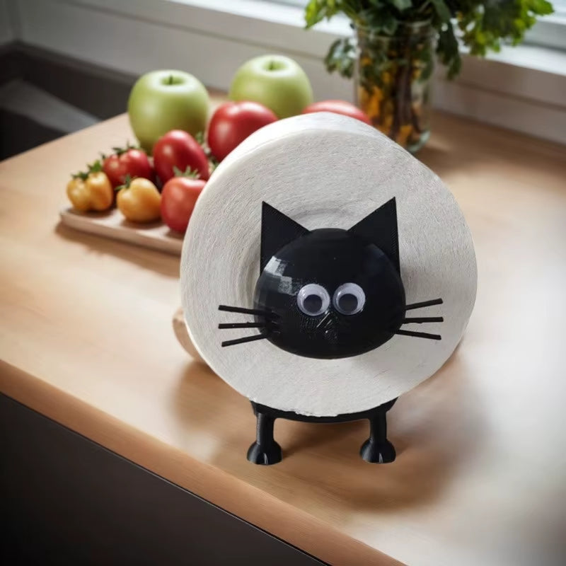 1/3PCS Upgraded Black Sheep Roll Paper Rack Cute Cartoon Animal Cat Cow Roll Paper Rack Bedroom Bathroom Storage Rack Ornaments